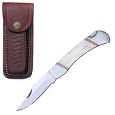 Bone Handle Pocket Knife with Sheath
